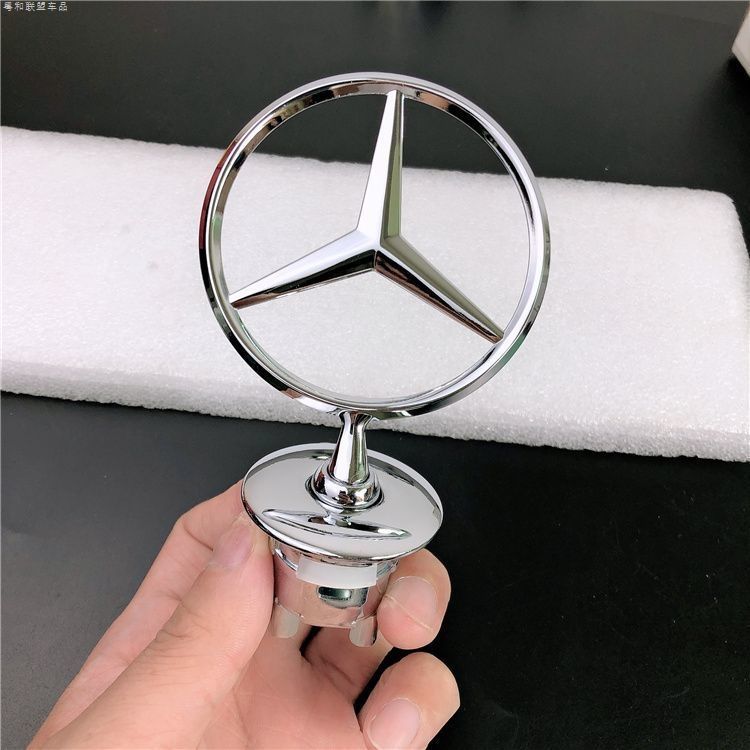 Mercedes-Benz engine hood emblem for C/E/S-Class e300l s400 c180, original factory Mercedes emblem