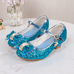Children's Patent Leather High Heels Piano Performance Crystal Single Shoes Formal Dress Fashion Show Piano Performance Children's Princess Shoes