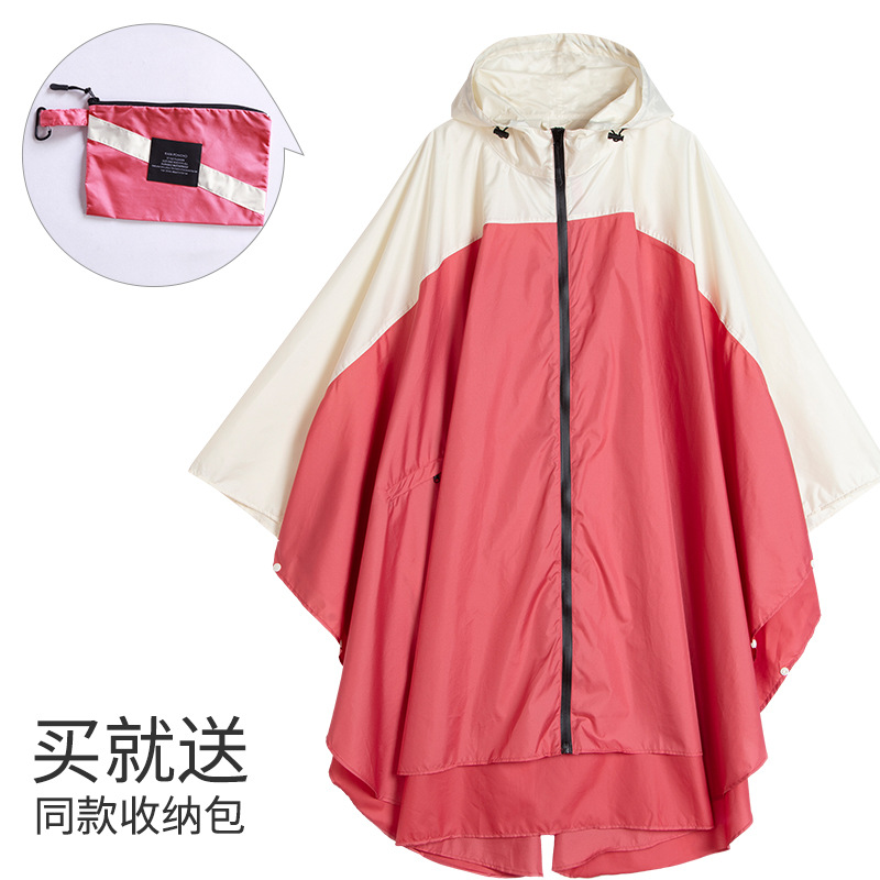 Fabricantes venden japonés Corea del Sur moda Capa delgada hombres y mujeres adultos impermeable poncho mochila ciclismo Amazon comercio exterior image 57