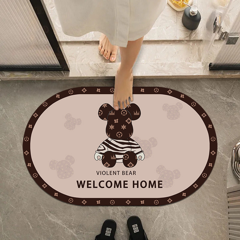 Alfombra de piso de barro de diatomeas alfombra doméstica baño absorbente alfombra de piso antideslizante de secado rápido alfombra resistente a las manchas alfombra para el hogar