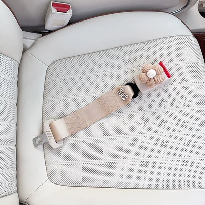 Other Automotive Interior Supplies – Women's Seat Belt, Baby - beige-maternity-anti-strangle-safety-belt-coffee-colored-flowers