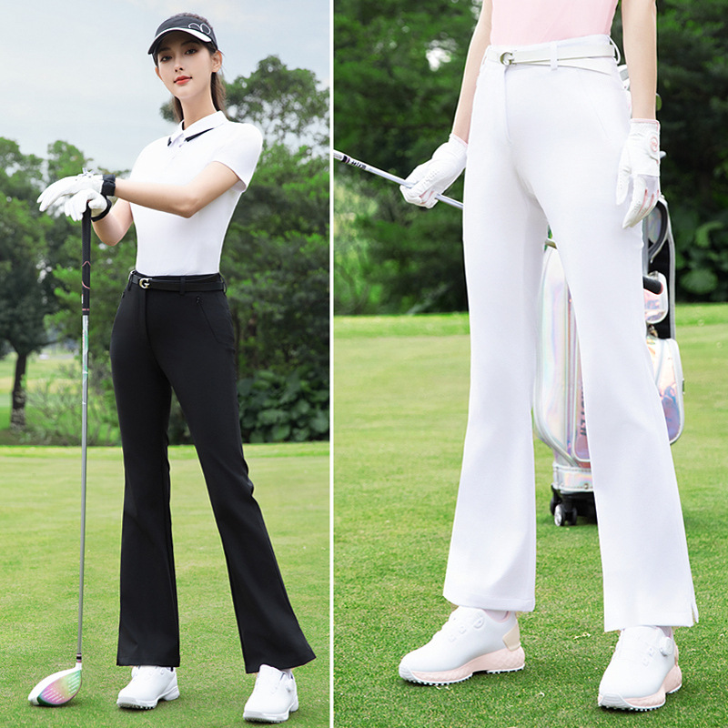 Bộ áo quần chống nắng nữ chơi golf ống loe dài tay — Áo màu hồng hoa anh đào [chống nắng UPF50/chống tia UV kháng khuẩn/cảm giác mát da] YF776, Áo trắng [chống nắng UPF50/kháng khuẩn chống tia UV/cảm giác mát khi chạm vào da] YF776, Quần trắng [Micro Horn/Găng tay thắt lưng Velcro/cao và mỏng] KUZ203, Ice Crystal Blue Top [Chống nắng UPF50/Chống tia UV kháng khuẩn/Cảm giác mát da] YF776