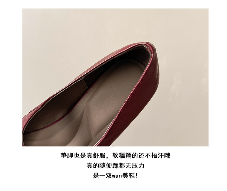 Giày Mary Jane nữ da cừu gót thấp 4 cm quai ngang khóa — đen chi tiết 13