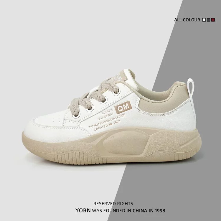 Маленькие белые туфли женские спотовые весенние новые мягкие подошвы дикие кроссовки на толстой подошве нишевые беговые повседневные женские туфли