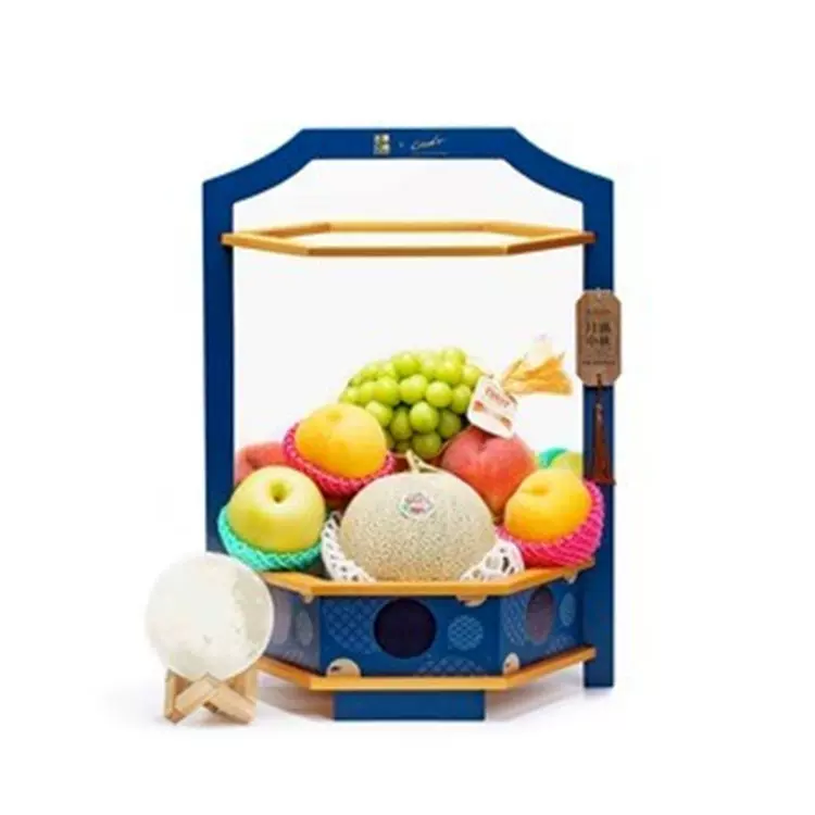 木质提手果篮干果盘零食糖果盒餐厅客厅分格瓜子坚果盒水果收纳盘