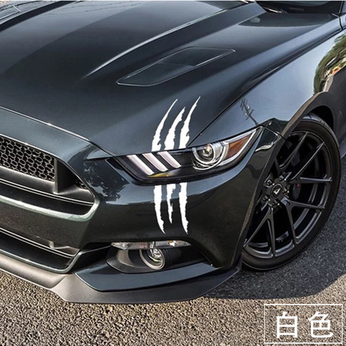 Foreign trade car headlight decoration hood lamp eyebrow scratch sticker ghost claw car sticker creative modification personalized sticker waterproof