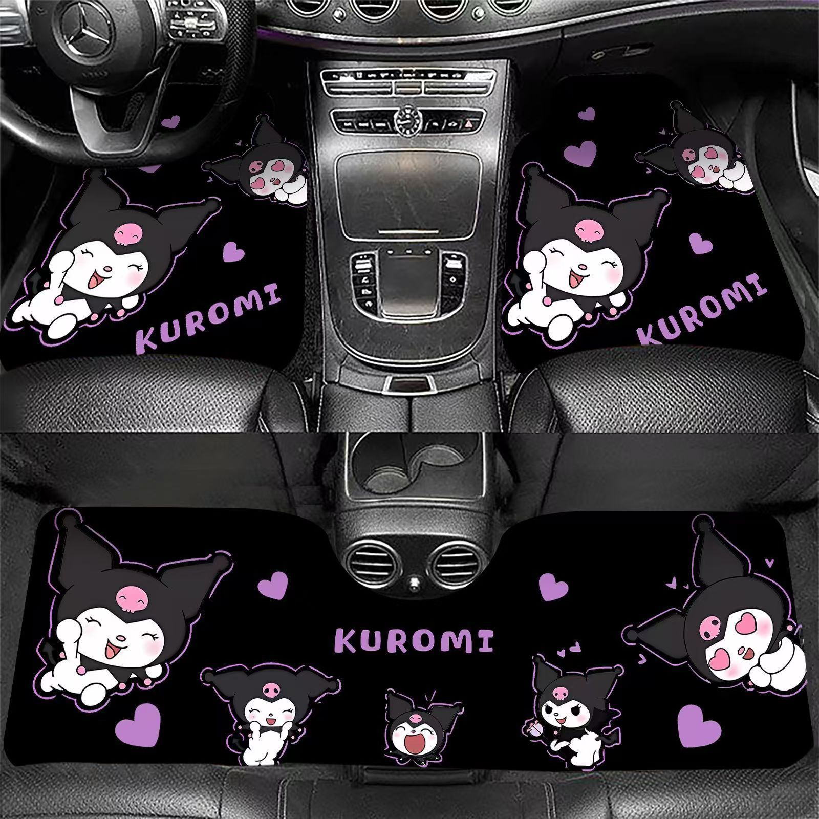 Cartoon car floor mats, cute and dirt-resistant, durable and cuttable, dirt-resistant silk loop car floor mats