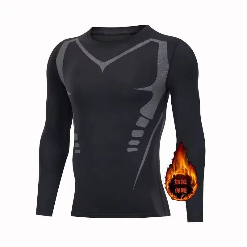 Invierno de camisa de calzado deportivo calentamiento al aire libre entrenamiento de entrenamiento de baloncesto elástico empalme leggings hombre