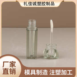 绿色爱心包材唇彩管口红瓶全透彩水润唇釉管唇油滋润保湿厂家直批