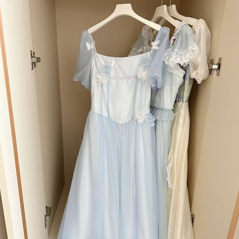 高级感甜辣连衣裙女2025夏季新款女装减龄长裙显瘦公主裙批发货源|undefined