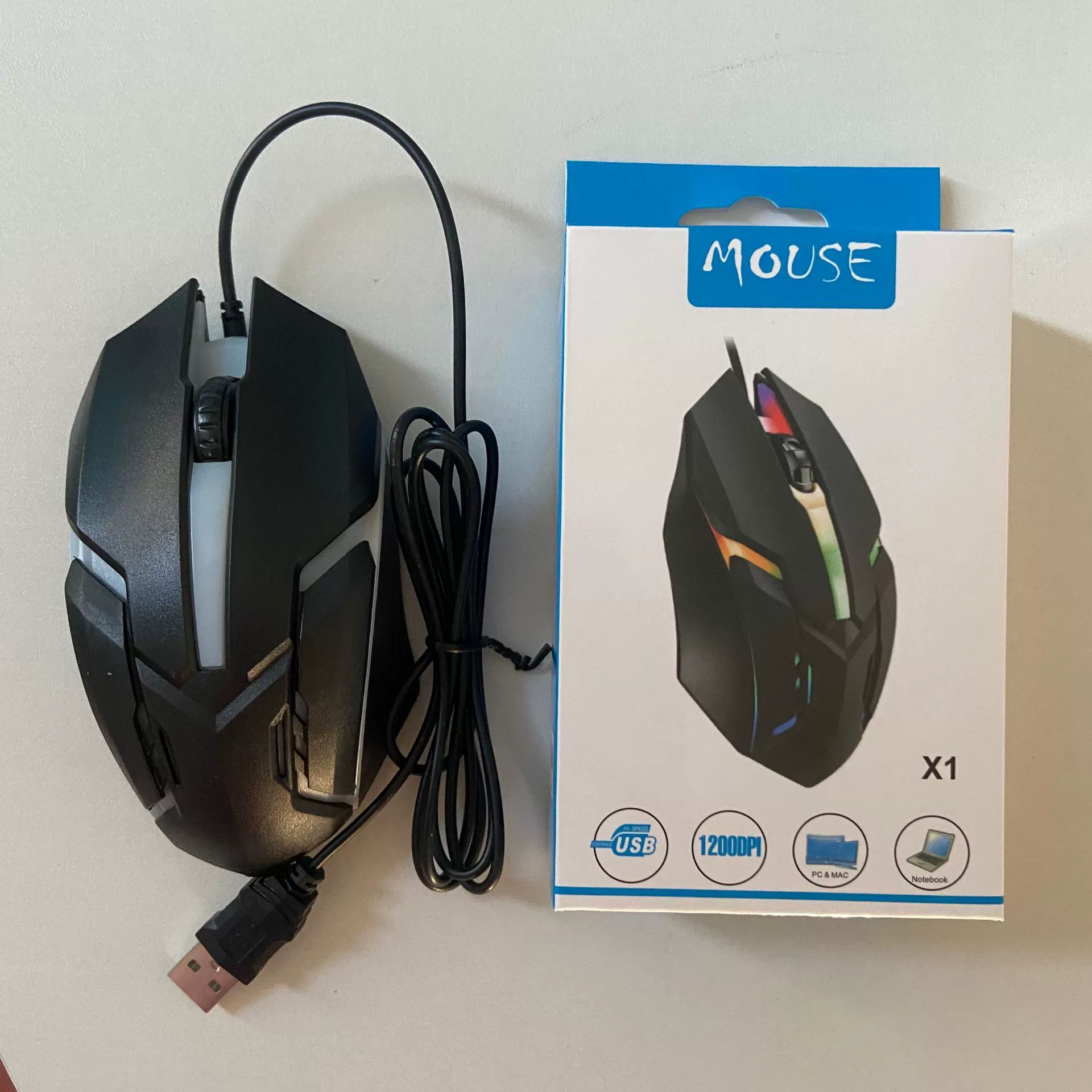 Игровая мышь с 4 кнопками, разноцветная, светящаяся, оптом, в наличии, USB, проводная, с подсветкой, для настольных ПК, X1, для трансграничной торговли