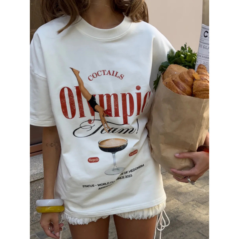 Summer New American-Style Trendy 100% Pure Cotton Short-Sleeve T-Shirt, Fashionable and Stylish, Loose Fit, Comfortable Top That Hides the Figure Summer New American-Style Trendy 100% Pure Cotton Short-Sleeve T-Shirt, Fashionable and Stylish, Loose Fit, Comfortable Top That Hides the Figure
