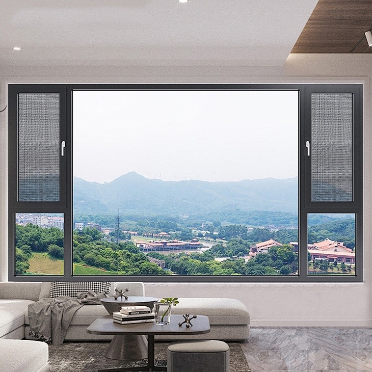Anti-Noise Doors and Windows Customized Broken Bridge Aluminum Alloy Casement Windows Soundproofing Anti-Theft Windows Window Screens Integrated Floor-To-Ceiling Windows Wholesale