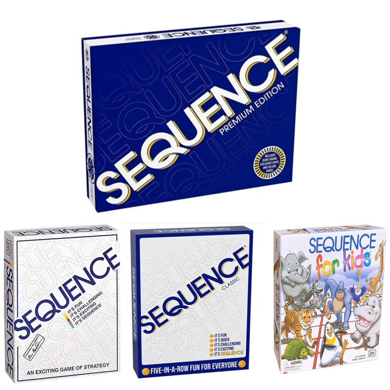 [英文版SEQUENCE GAME 序列迷阵花式五子棋桌游卡牌聚会休闲游戏棋]