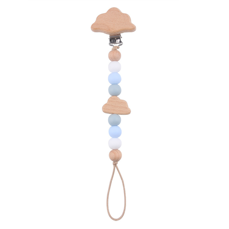 Baby beech nubes tetina clip juguetes beech nubes perlas de silicona de color tetina cadena anti-caída nueva cadena