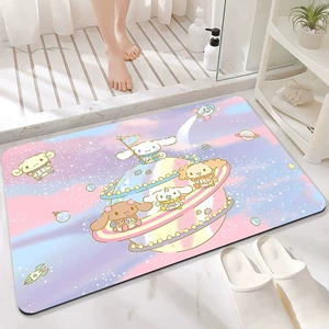 Sanrio döşəmə matı, cizgi filmi, suyu hopduran, sürüşməyən, tualet qapı matı