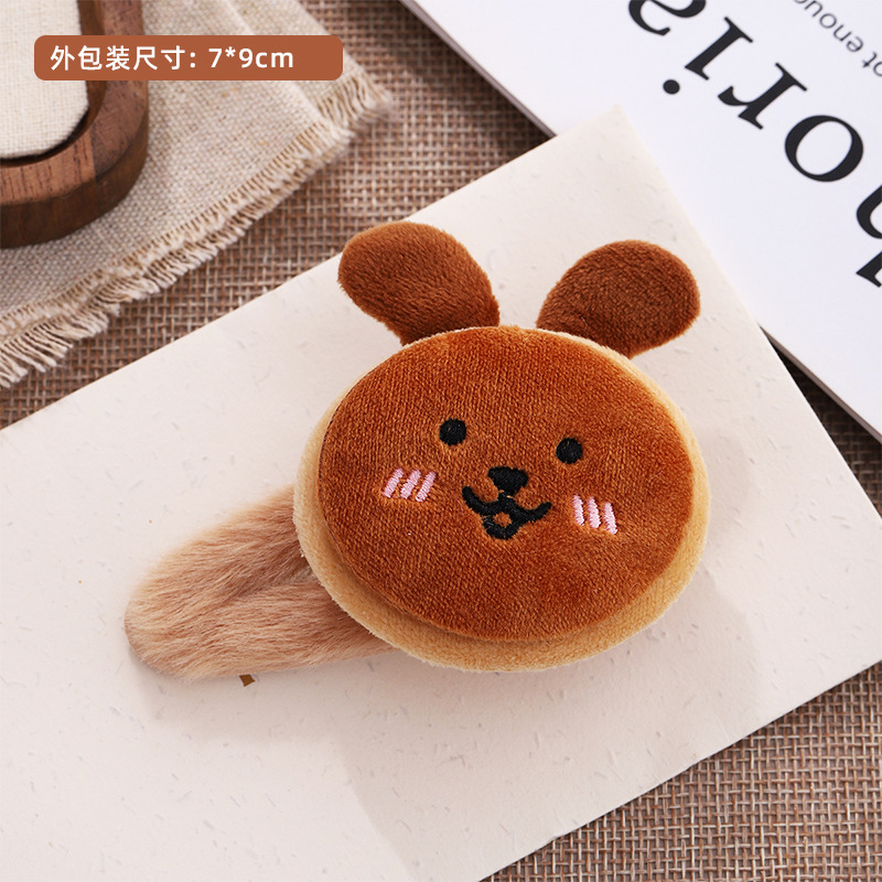 Niños lindos clips para el cabello de dibujos animados animales niñas peluche suave clips BB clips para niñas frente abierta clips frangeo