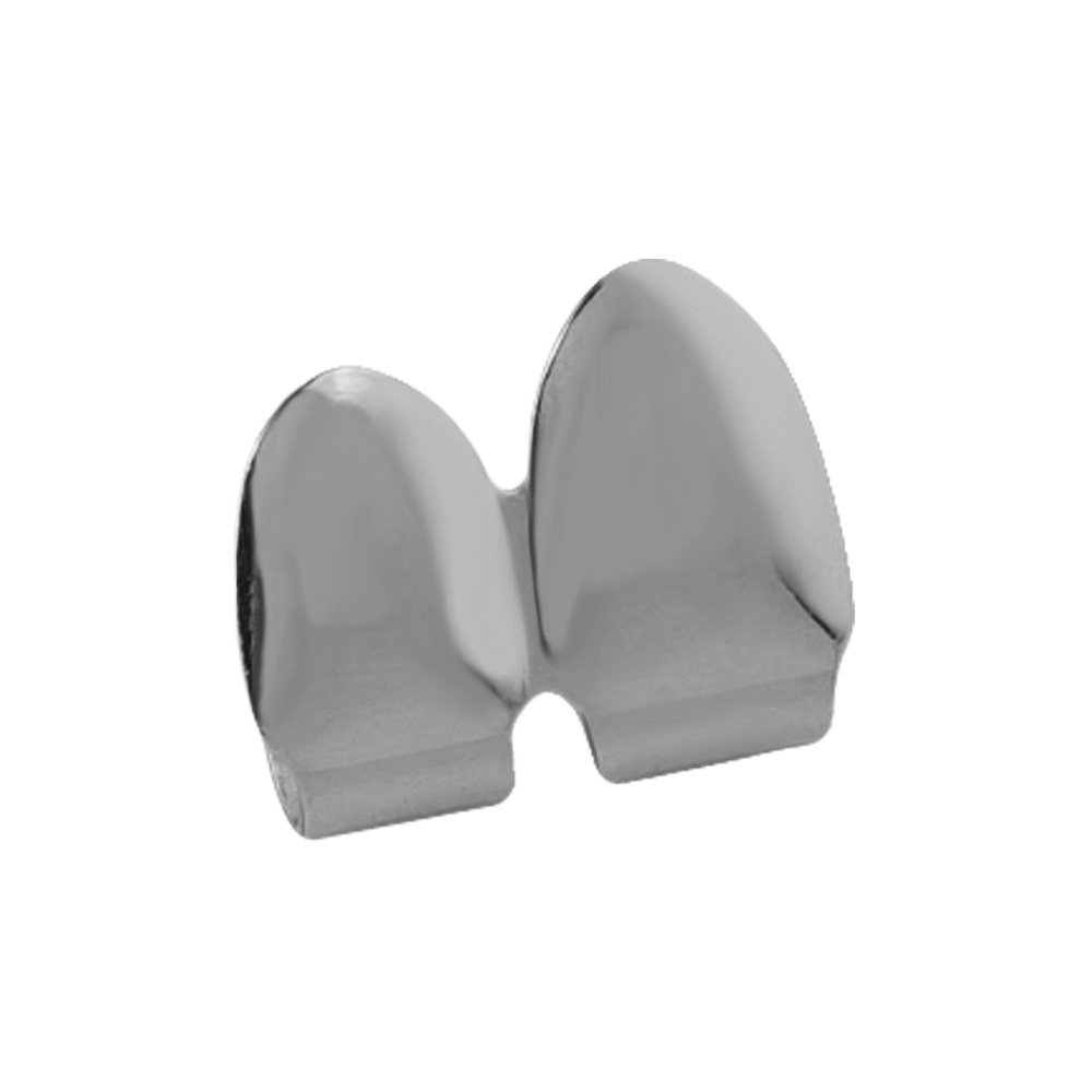 Cross-border Amazon hiphop oro tirantes dientes de doble punta de oro real galvanoplastia hip hop joyería tirantes fábrica ventas directas