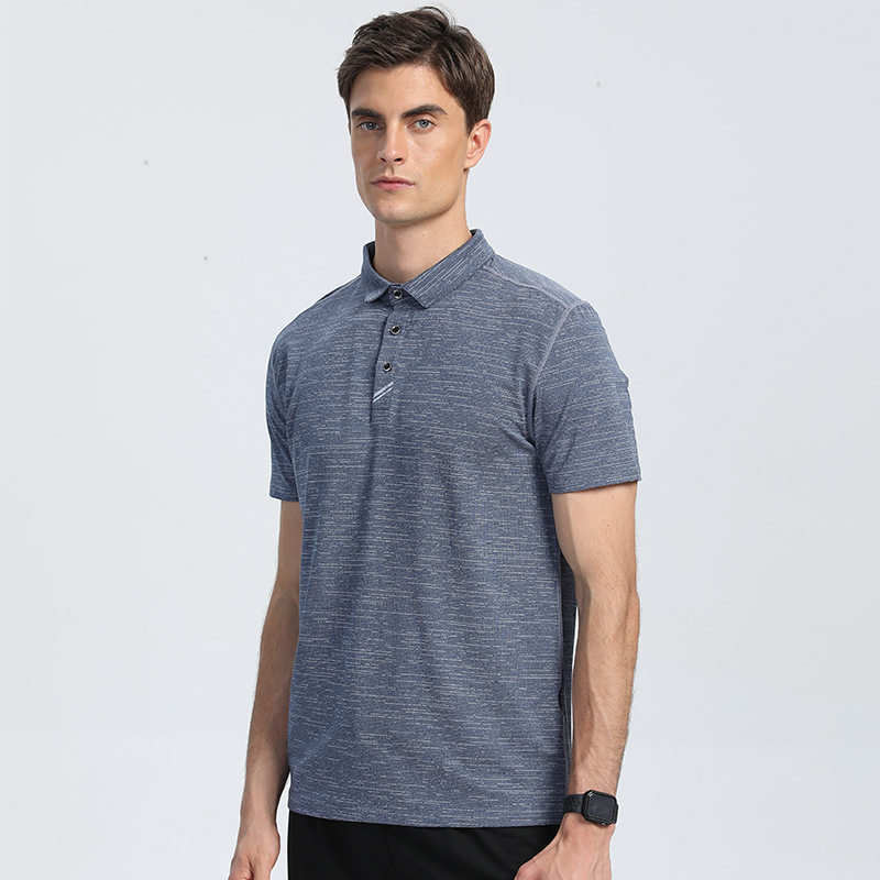 Cruz-frontera floral malla deportes Polo camisa casual raya reflectante versión de luz multi-color de secado rápido solapa manga corta sudor-absorbente superior