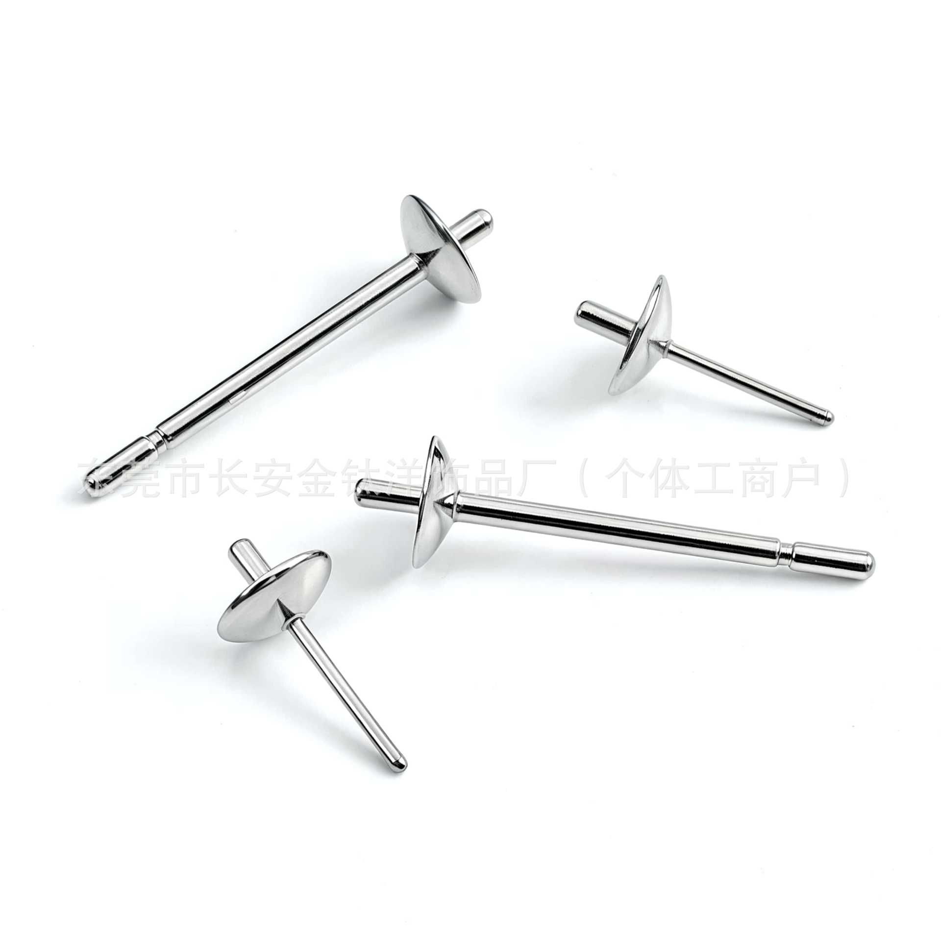 F136 Titanium Pearl Seat DIY Bowl Needle Support Earrings Ear Stud G23 Titanium Alloy Body Piercing Jewelry detail image 8