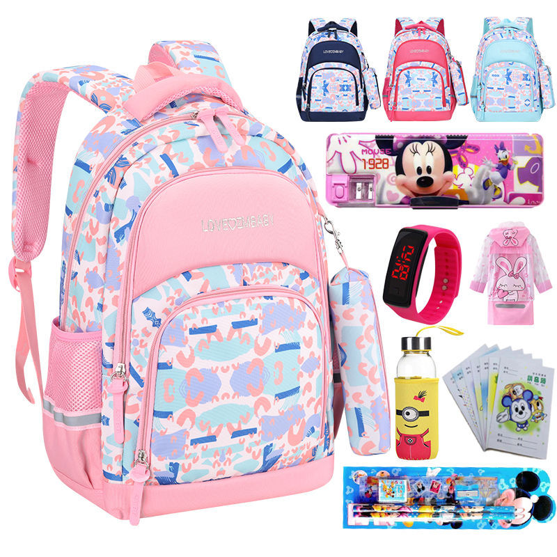 Schoolbag female backpack 6-12 years old...
