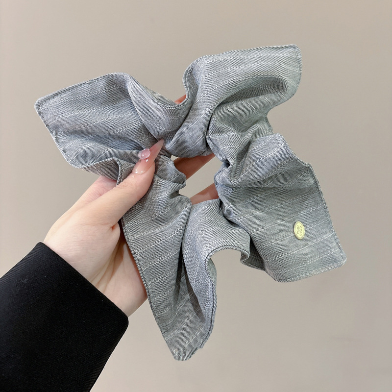 Otoño y invierno coreano simple toallas cuadradas adornos de cabello perezosos bajos cabello bolas anillo de cabello de moda simple cuerda de cabello intestino grande