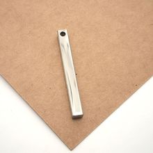 3D立体体长条柱吊坠不锈钢吊牌镜面长方体几何饰品配件项链吊坠