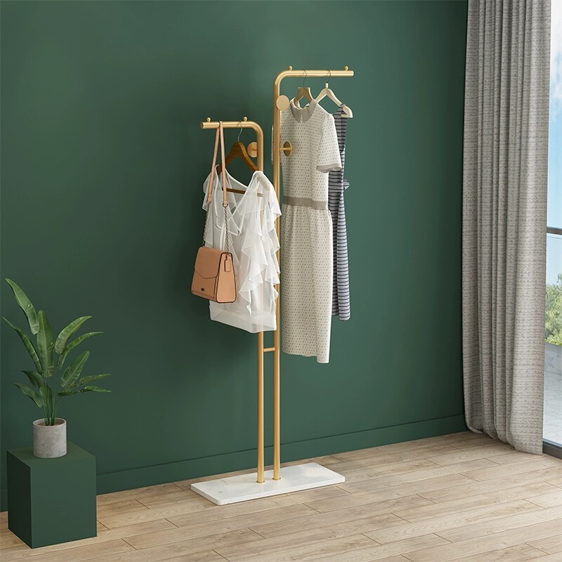 賃貸住宅用のシンプルな洋服ラックはスペースを占有せず、家庭用屋内洋服ラック、部屋の洋服ラック、小さな物干しロッド|undefined