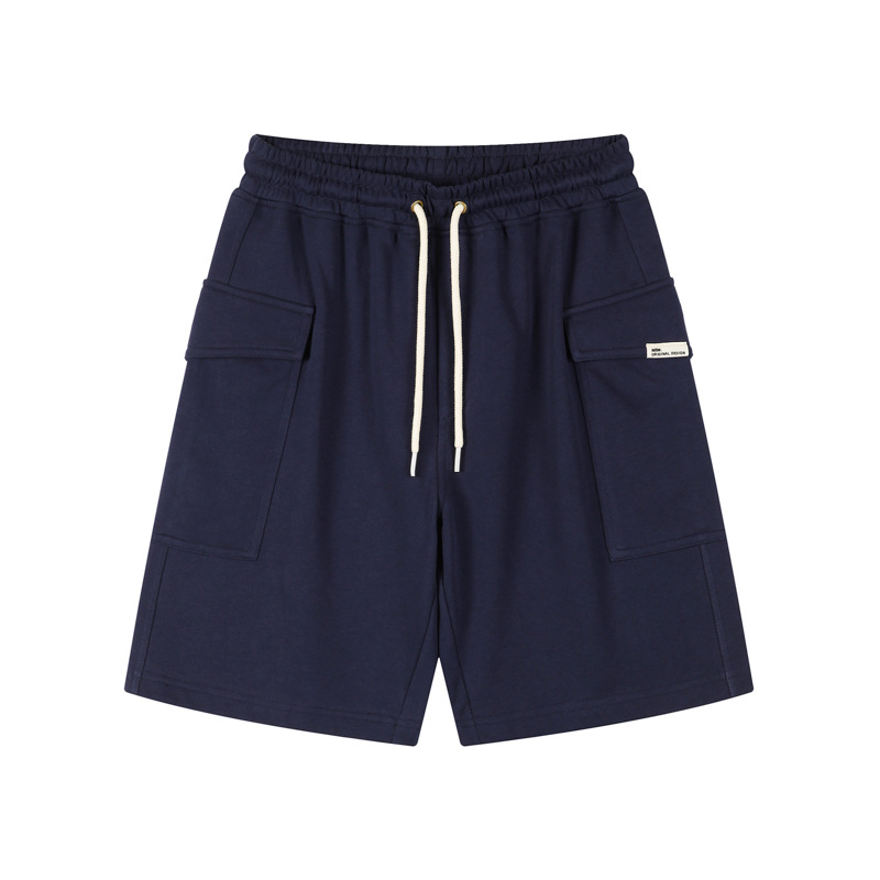 Vêtements de travail japonais d'été pour hommes, shorts tricotés avec grandes poches, capris Amikaki sport rétro_voghion.com