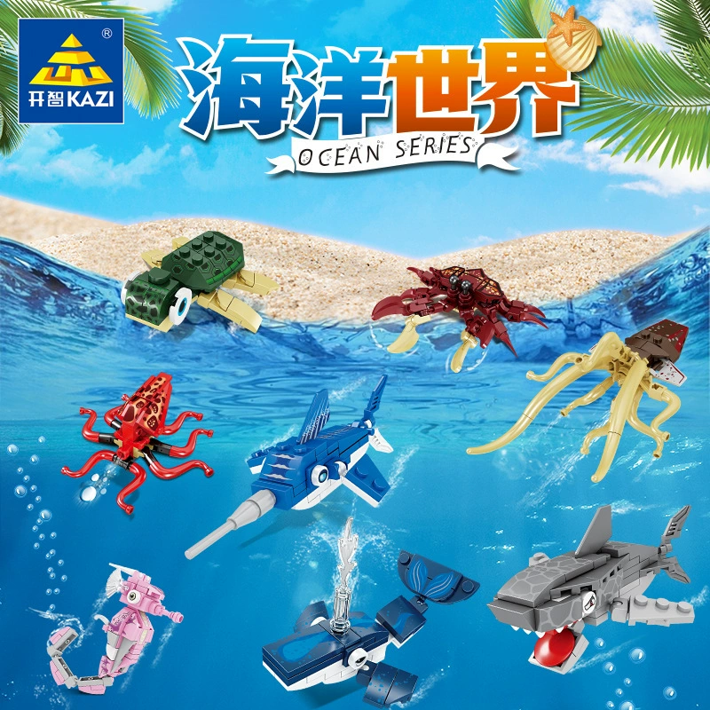 Новые строительные блоки KY80043 # 1-8 Ocean World собранные игрушки Chenghai пластиковые дропшиппинг с бесплатной доставкой