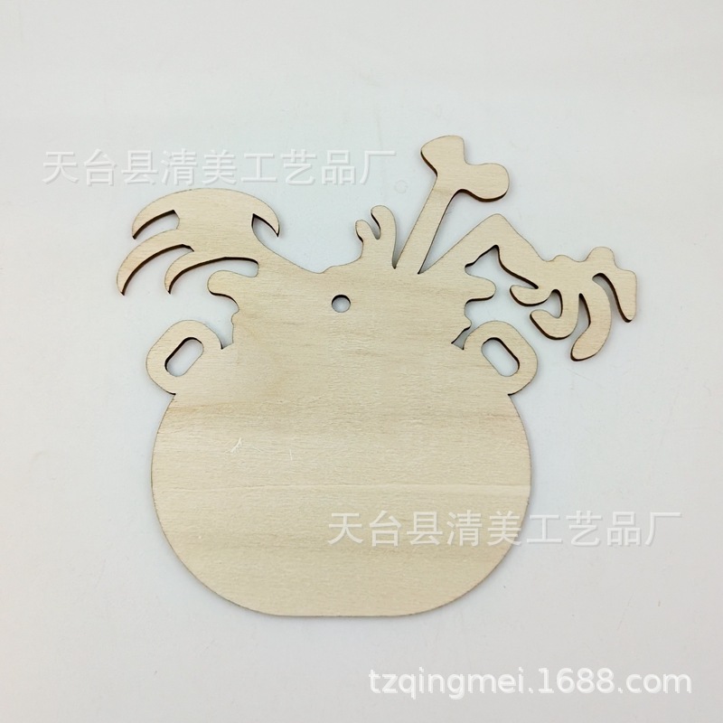 8 estilos feliz Halloween madera chip Boo bruja sombrero gato negro colgante decoración fantasma Festival madera fiesta decoración suministros