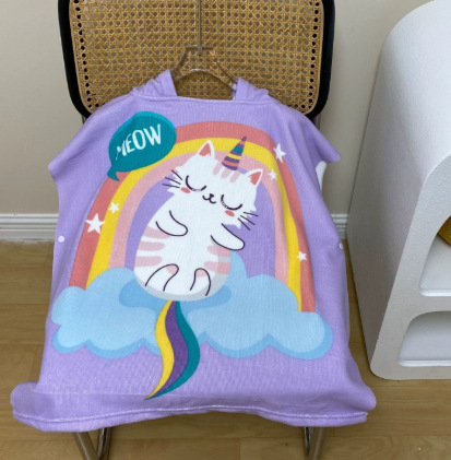 Capa infantil gato morado