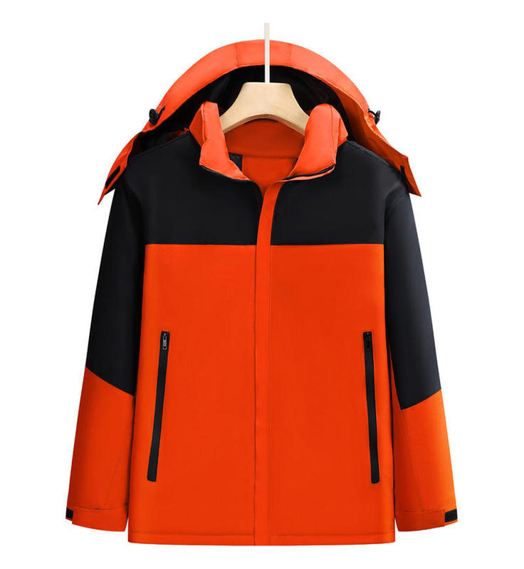 户外一体羽绒棉拼色冲锋衣定制广告衫工作服防风防水外套登山服|undefined