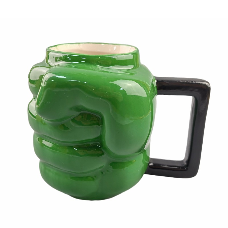 Marvel verde gigante Haoke puño Taza de cerámica taza de agua taza de café taza de gran capacidad puño verde taza de té