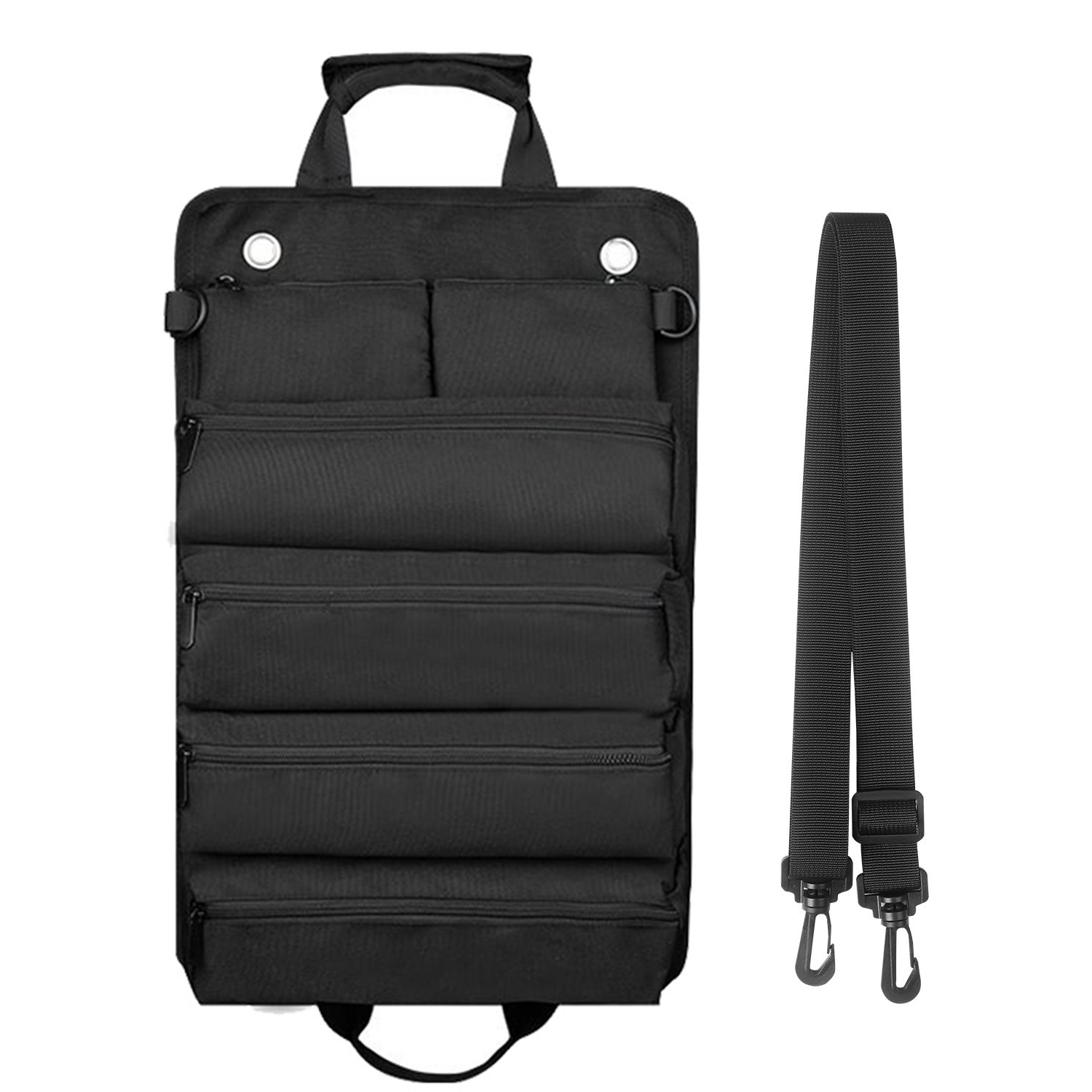 Bolsa de herramientas de tela Oxford transfronteriza, bolsa de herramientas colgante, bolsa portátil para almacenamiento de herramientas de electricista