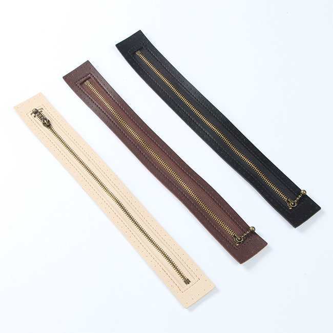 包包用拉链框手工辅料仿配件仿仿牛皮外框拉链易安装