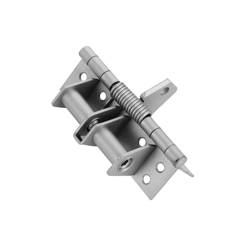 4 pulgadas dispositivo de amortiguación resorte bisagra invisible 90 grados posicionamiento de ángulo recto cerrador de puerta automático bisagra multifuncional