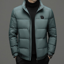 羽絨服男士新品2022冬季青年韓版時尚立領鵝絨保暖外套休閑夾克男