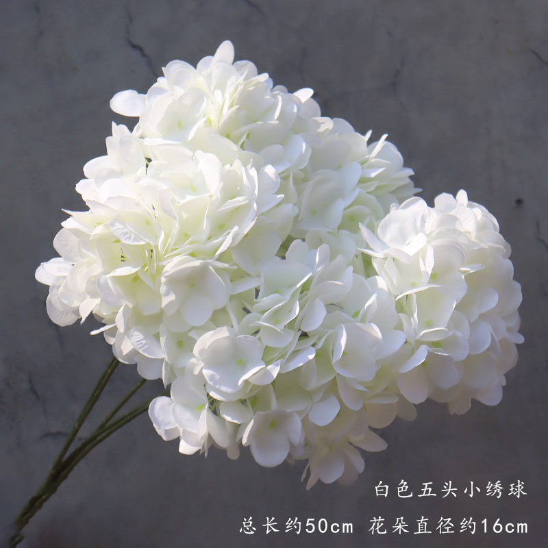 Material de flor de boda blanco brumoso artificial Misty Wedding Hall decoración camino plomo arreglo de flores techo flor artificial Flor de plástico