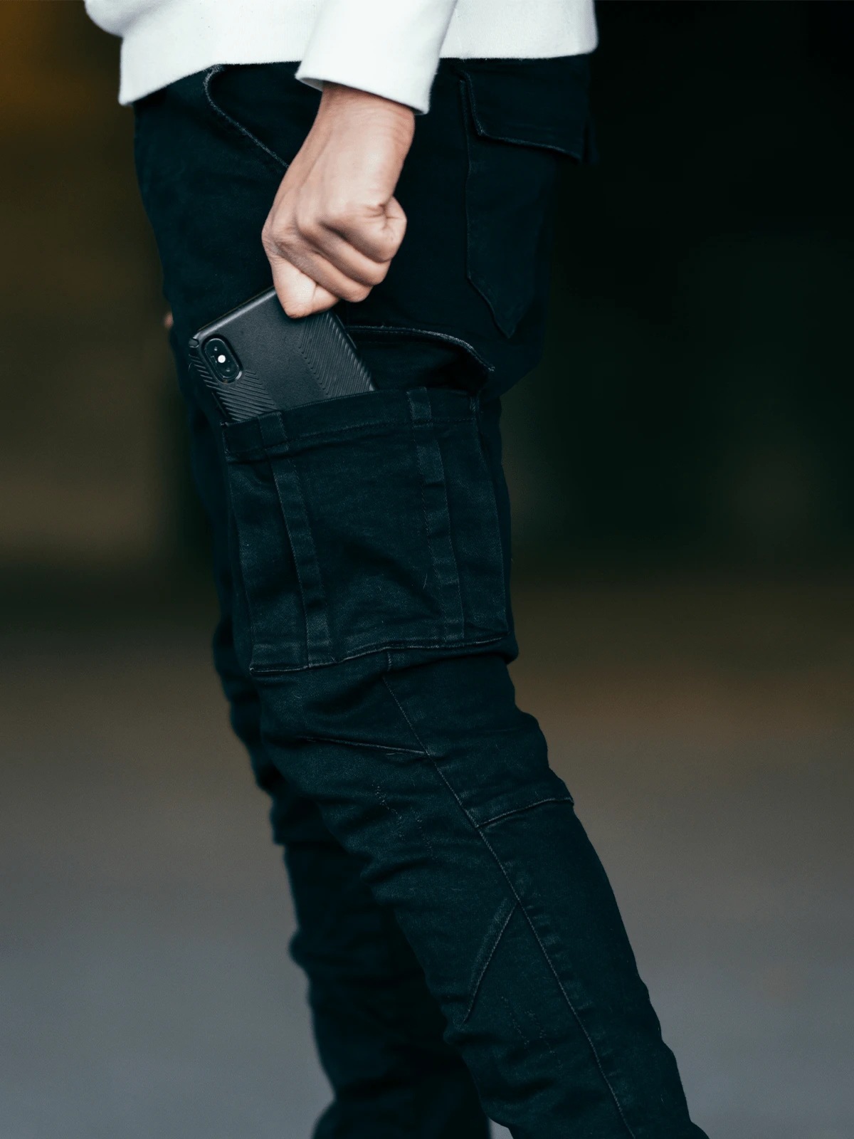 boy European And American Cross-Border Exclusive 2022 Trend New Versatile Men's Side Pocket Skinny Jeans_viptrois.com