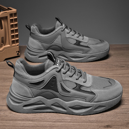 New Spring Men's Shoes Breathable Mesh Shoes Men's Sports Shoes Trendy Versatile Thick Sole Casual Dad Shoes