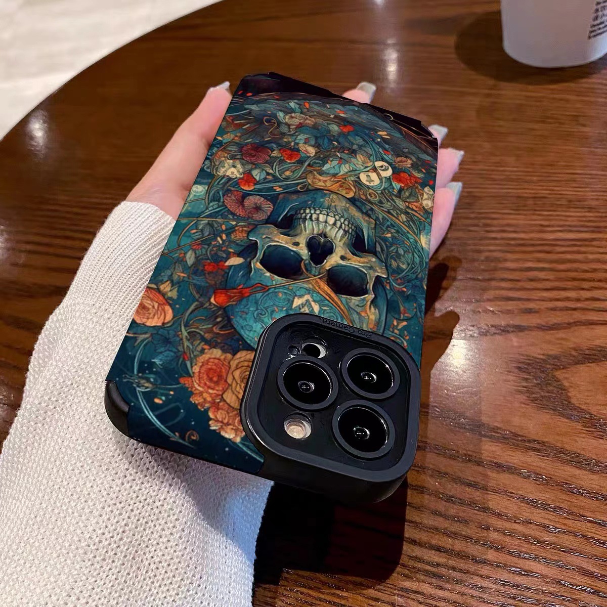 Skull Phone Case For Iphone 15 14 And 13 Pro Max Protective Cover_voghion.com