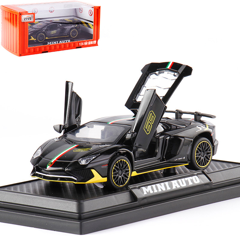 建元1:32蘭博大牛小牛LP770/750/740/780聲光回力合金汽車模型