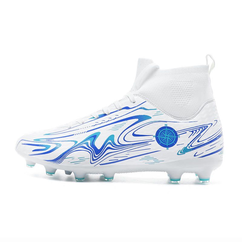 24 nuevos zapatos de fútbol de clavos largos transfronterizos zapatos deportivos de cuero para niños botas de hombre comercio exterior alto tamaño clavos largos