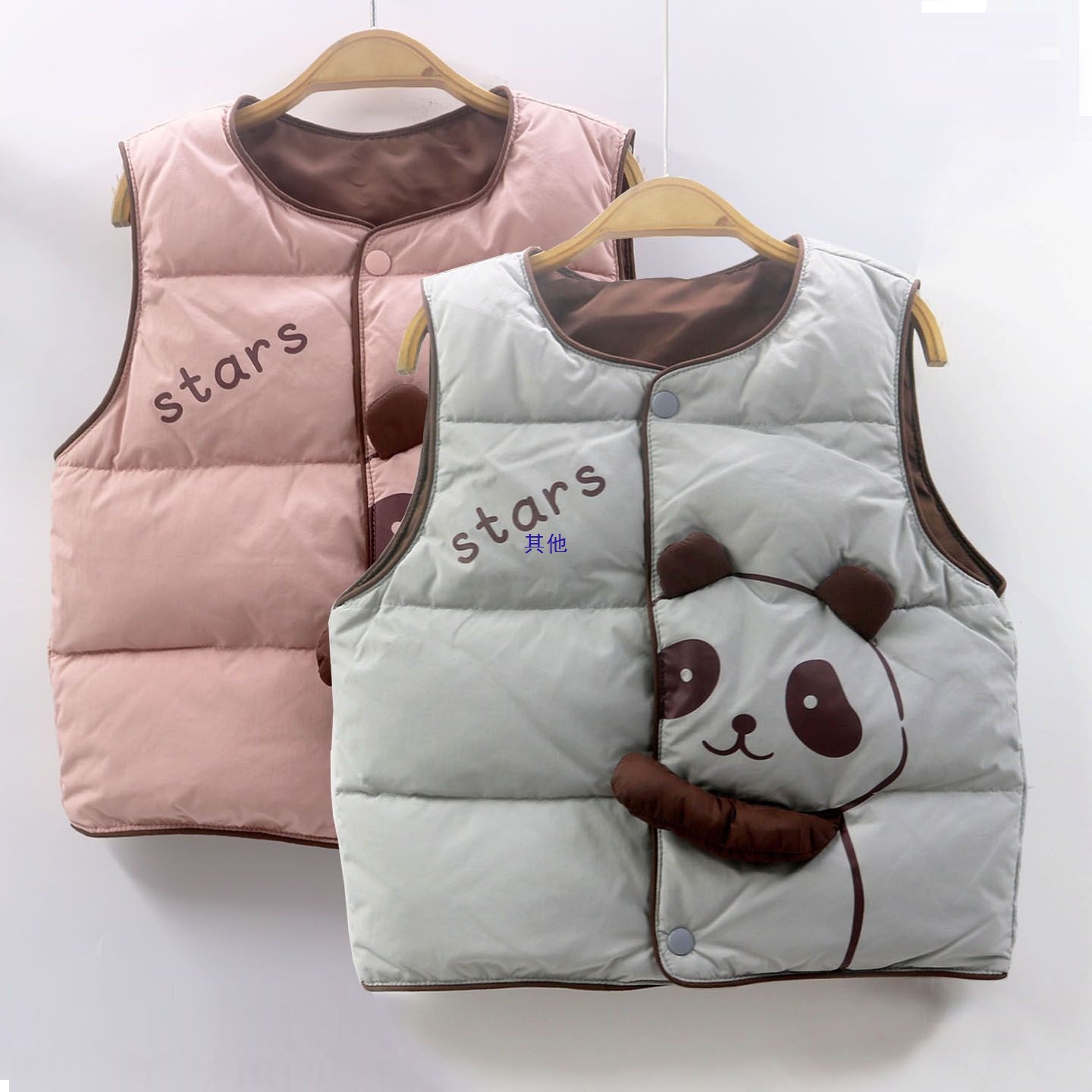 2025新款男女宝宝羽绒服马甲儿童中小童背心小孩马夹轻薄保暖秋冬