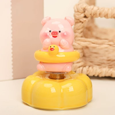 DIY Ornament Stress-Relief — Car ornaments - yellow-duck-pig-yellow-ceramic