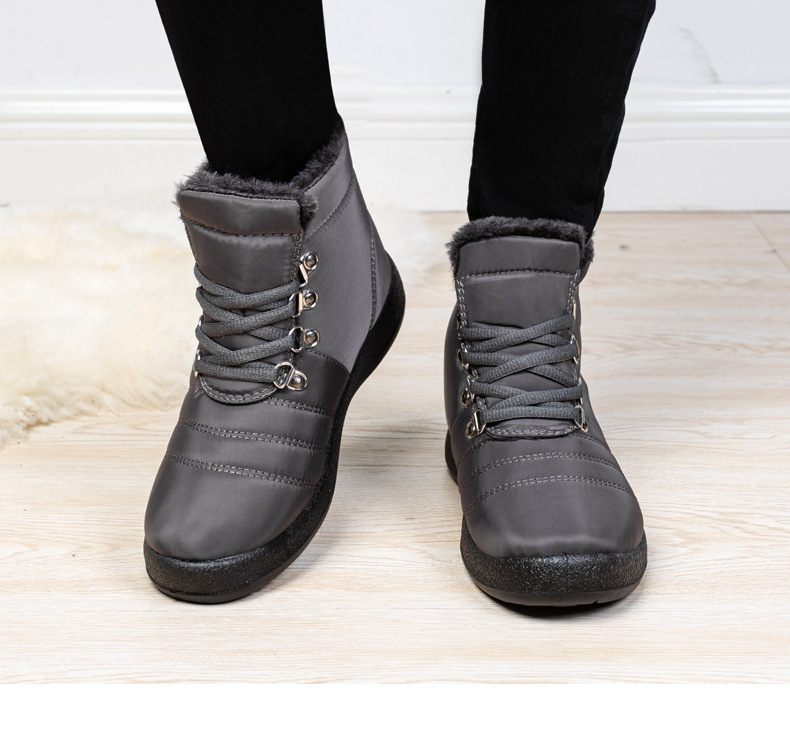 Bottes de neige en coton pour femmes, chaussures hautes, imperméables, antidérapantes et chaudes, nouvelle collection 2022_voghion.com