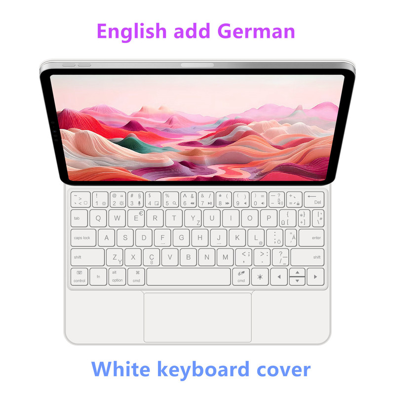 妙控键盘适用iPadPro12.9/air11寸平板智能蓝牙保护套俄德牙法语|undefined