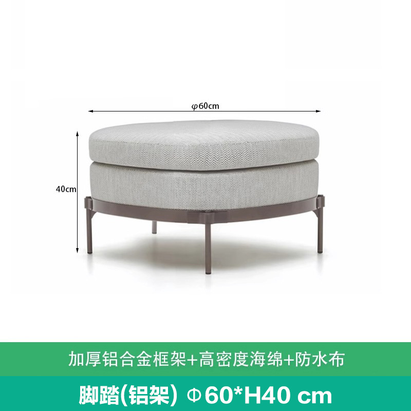 Combinación de sofá de ocio nórdico Patio al aire libre Villa Impermeable Sunscreen Garden Sunshine Room Muebles de ratán al aire libre