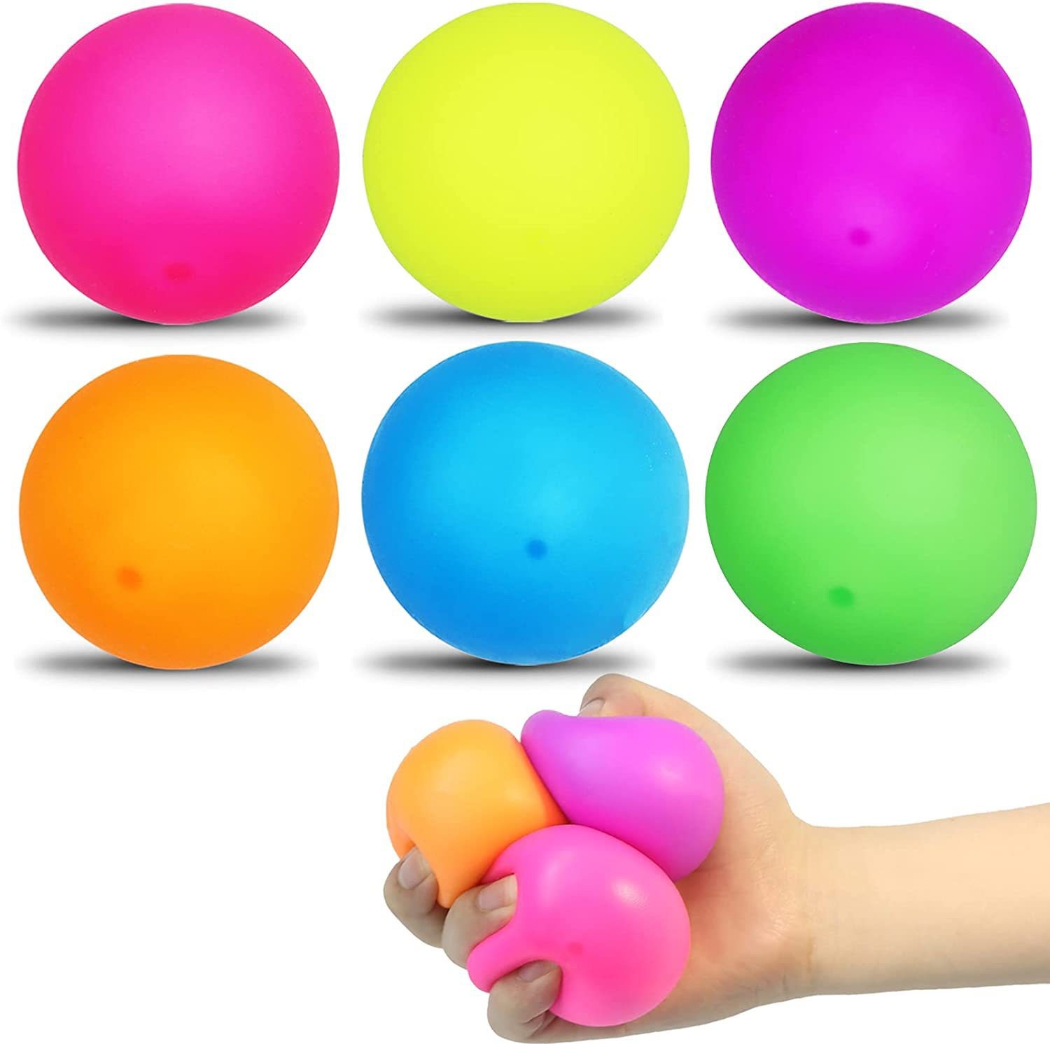 Large Squeeze Vent Rainbow Ball Stress Relief Decompression Toy display picture 5